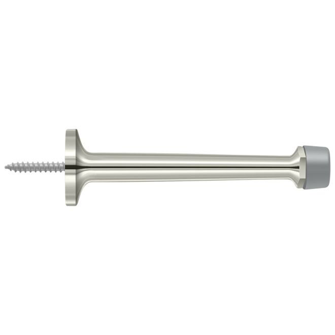 Deltana BDS425U14 4" Baseboard Door Bumper, Solid Brass in Polished Nickel, Polished Nickel