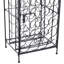 Armoire pour 35 bouteilles en fer forgé avec serrure - Noir