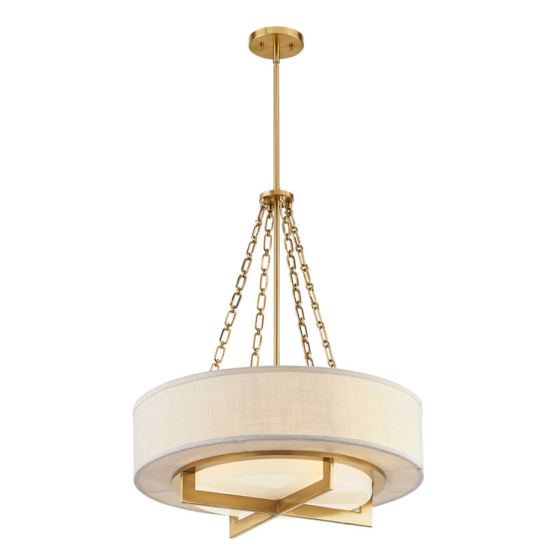 Luminaire suspendu 4 lumières Brentwood, Laiton