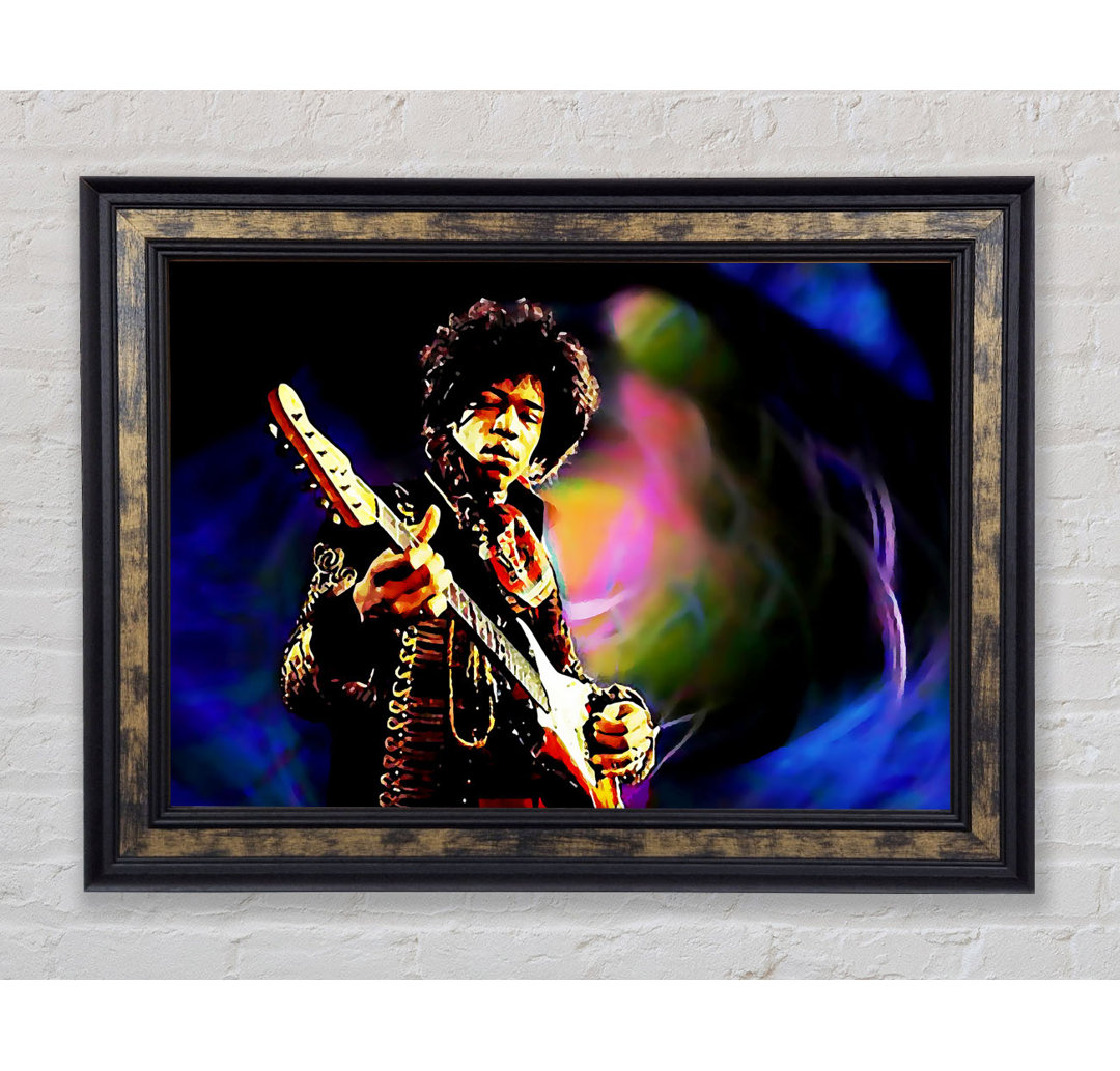 Jimi Hendrix Energy Field - Bilderrahmen Kunstdrucke