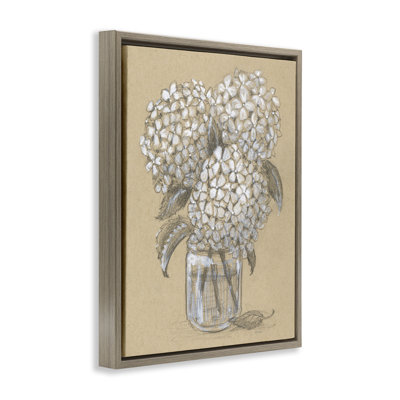Cadre flottant Hydrangea, dessin par Patti Bishop