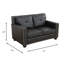Valery 57'' Faux Leather Loveseat