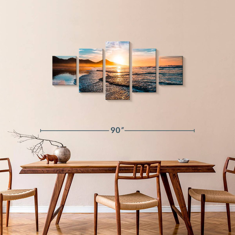 Gillard Sunset Beach Waves, 34" H x 74" W