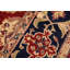 Tapis rouge floral en laine noué à la main 9 pi 1 po x 11 pi 10 po Floral