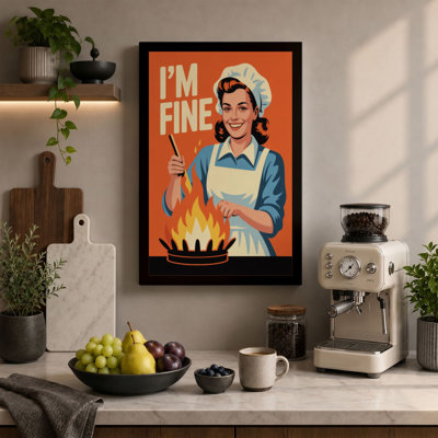 I'm Fine Retro - Wrapped Canvas