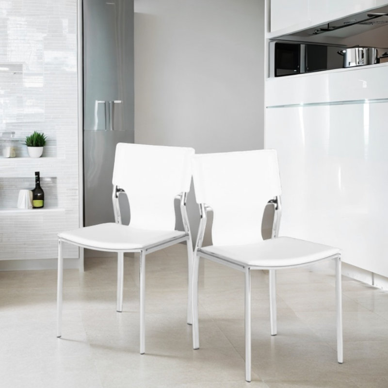 Mounjid Side Dining Chair, White