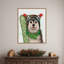 «Husky Snowboard» par Fab Funky, impression sur toile encadrée