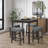 Deairra 5-Piece Counter Dinner Height Table Set, Indoor Modern Rectangular Dining Table Furniture Set for Kitchen, 35 inch Dining Table with 4 stools-1324510062-1324510060