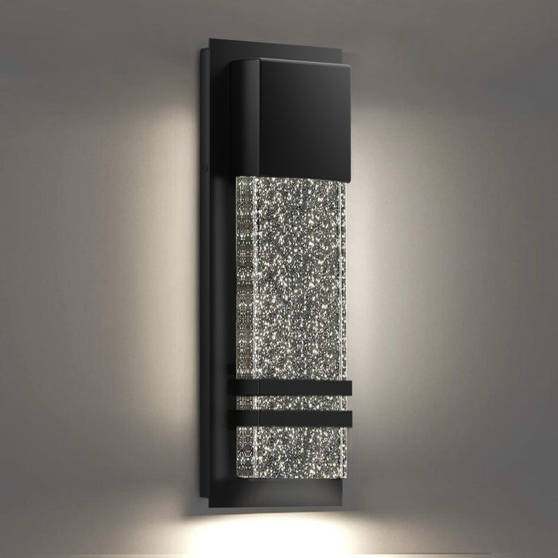 Ferdia 14 in. 9W Crystal LED Outdoor Wall Light