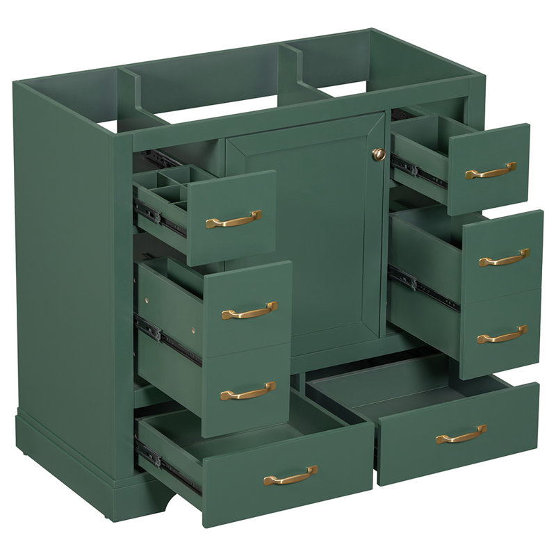 Base de meuble-lavabo simple Mushka 35,51 seulement, Vert, Or
