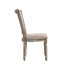 Ensemble de 2 chaises d'appoint en tissu beige et finition grise récupérée