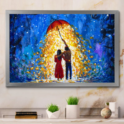 Couple romantique romantique, reproduction sur toile flottante