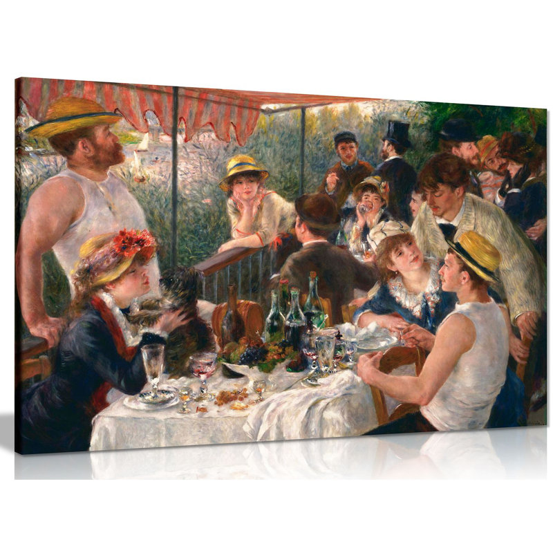 Luncheon Of The Boating Party Pierre Auguste Renoir - Wrapped Canvas Painting, 61cm H x 91cm W