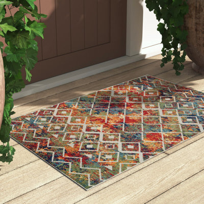 Jacoria Multicolor Indoor/Outdoor High-Low Performance Area Rug