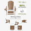 Chaises Adirondack pliantes en PEHD résistantes aux intempéries