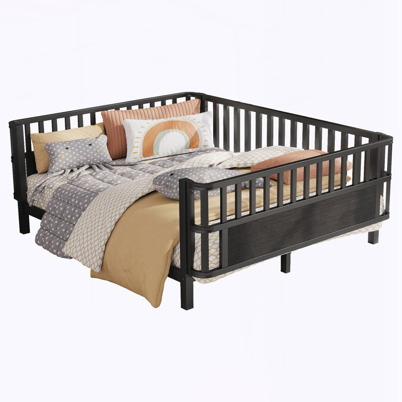 Full Size Metal Platform Bed, Black, Full