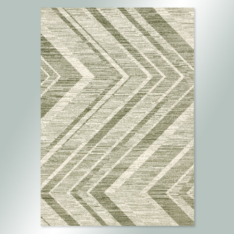 Tapis beige crème moderne contemporain Manzelli, Rectangle 7 pi 9 po x 10 pi 6 po