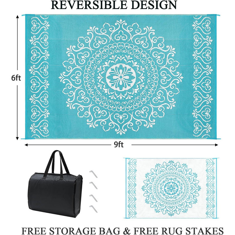Outdoor Rug, Rectangle 6' x 9'