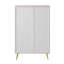 Commode haute brillance, commode rose