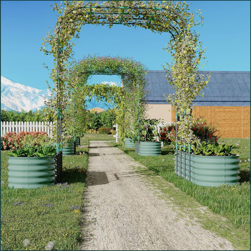 117.73cm W x 78.74cm D Metal Arbour