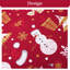 Red Christmas Snowman Print Tablecloth in 180GSM Oxford Fabric | Waterproof Wipeable Dining Cover for Kitchen, Living Room & Holiday Parties-1408351515