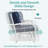 Winston Porter 4 Pieces Outdoor Wicker Patio Conversation Sets With Glider Loveseat, 2 Chairs With Coffee Table Wicker Rocking Chair Set, Patio Furniture Set With Thickened Cushions, White Wicker-1587319615