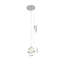 Luminaire suspendu 1 lumière en chrome avec abat-jour en verre transparent