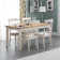 Conklin 4 - Person Rubberwood Solid Wood Dining Set