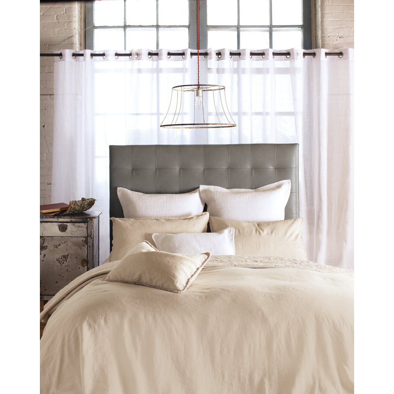 Linen Duvet Cover Set, Queen Duvet Cover + 2 Shams, Natural