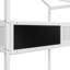 Lit superposé simple au-dessus d'un lit double blanc avec rangement efficace et tableau noir inspirant-1814119450