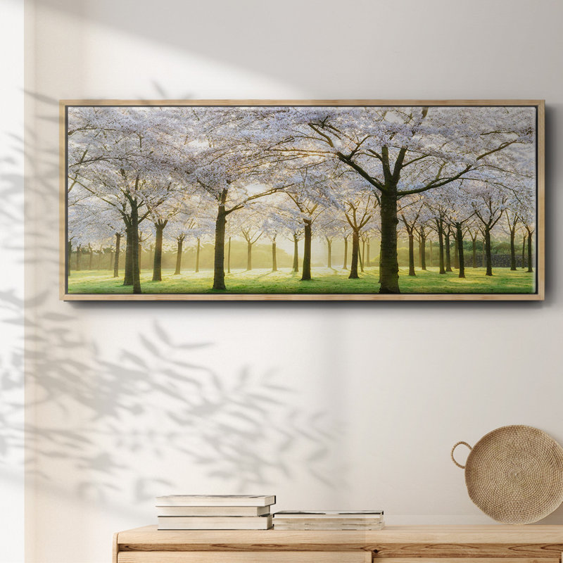 Bridal Trees- Framed Canvas, 8" H x 20" W