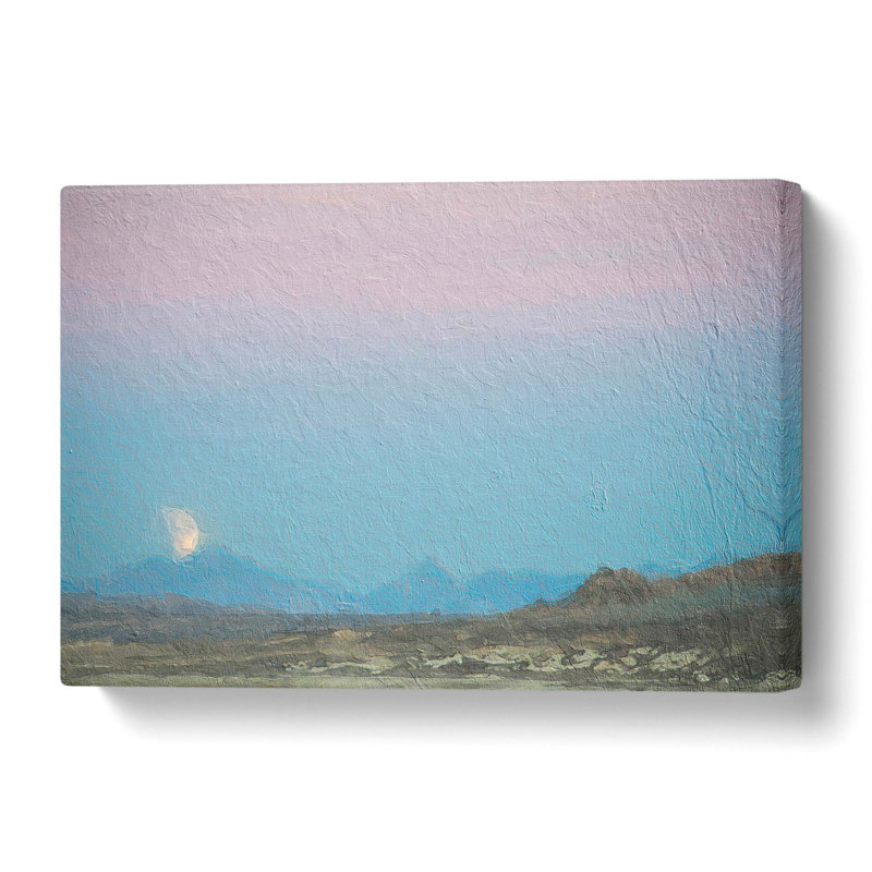 Blood Moon Over California - Wrapped Canvas Painting, 50 cm H x 76 cm W