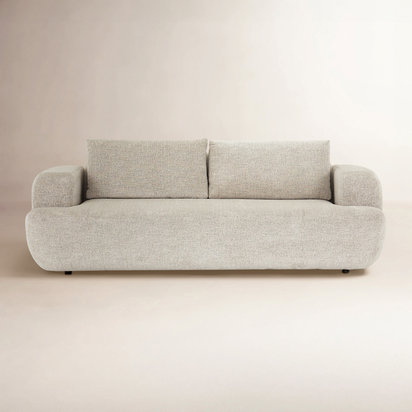 Fontaine 90'' Upholstered Sofa, Beige 100% Polyester