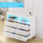Commode à langer 6 tiroirs pour bébé avec lumières DEL et station de charge USB