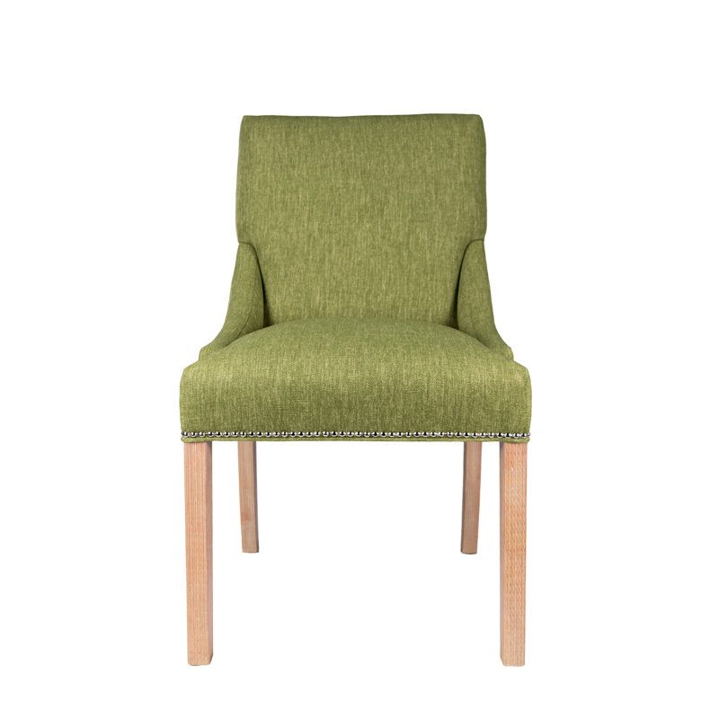 Chaise parsons rembourrée Anaisia, Blanc, Herbe