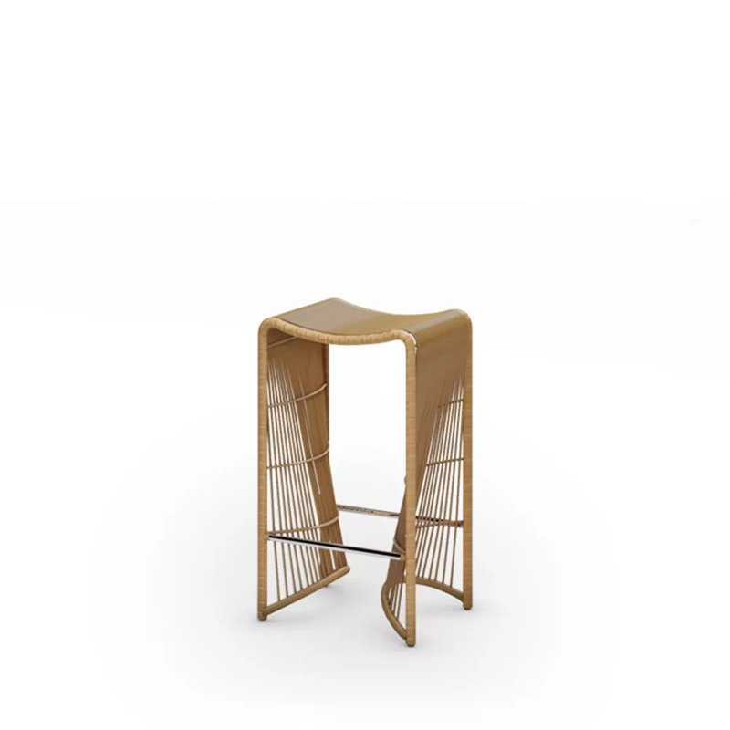 Pigalle Outdoor Bar Stool, Natural