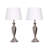 Daloni 59'' Brushed Nickel Traditional Floor & Table Lamp Set