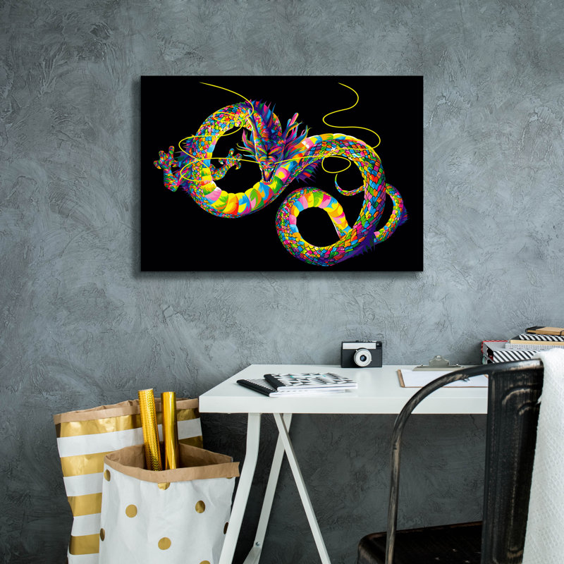 «Dragon chinois» par Bob Weer, H 18 po x l 26 po x P 0,75 po