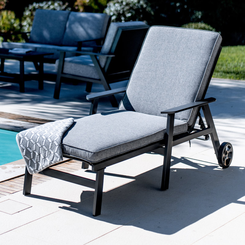 Elliyah 160cm Long Reclining Single Chaise with Cushions