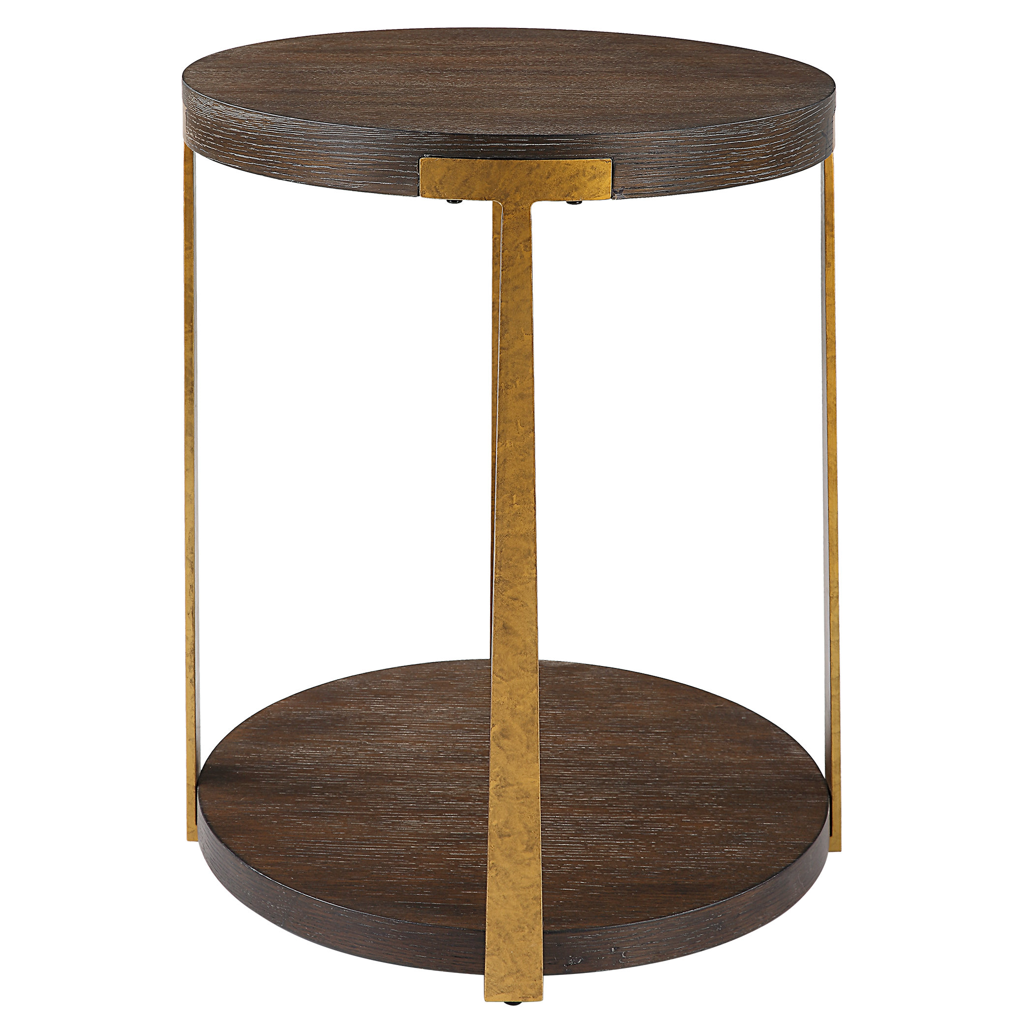 Everly Quinn Palisade Round Wood Side Table | Wayfair