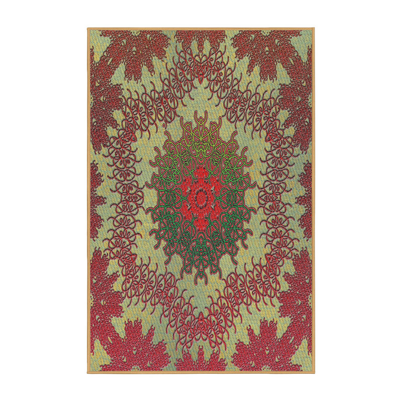 Rouge Tapis décoratif, Rectangle 2 pi x 5 pi