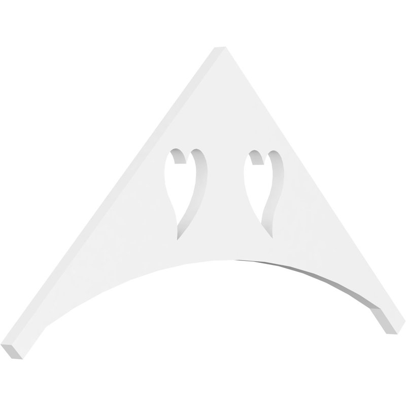 Pignon en PVC de qualité architecturale Winston, H 18 po x l 36 po x P 1 po, 12 / 12