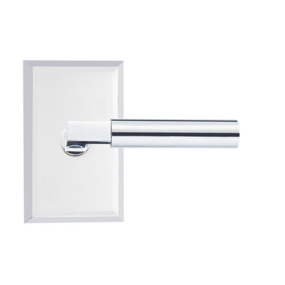 Bravura 845-G1 Sumpter Passage Lever on Beveled Rectangular Rose in Polished Chrome