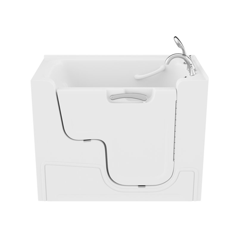 Therapeutic Tubs 29 in. x 53 in. Right Drain Wheelchair Access Walk-In Soaking Tub in White, Right