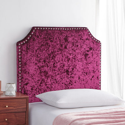Bevel Tacked Velvet College Dorm Twin XL Headboard