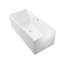 Baignoire de trempage autoportante en acrylique 58 "avec bonde et plateau en bambou Streamline-1740065317