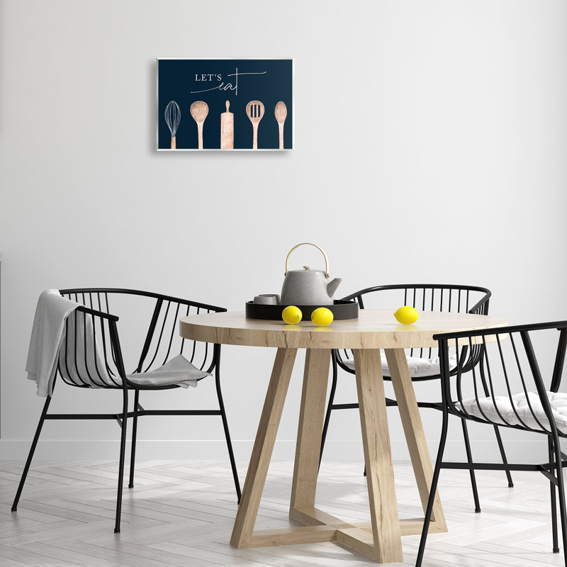 Plaque murale pour ustensiles de cuisine Let's Eat, design par Lux + Me Designs, H 10 po x l 15 po