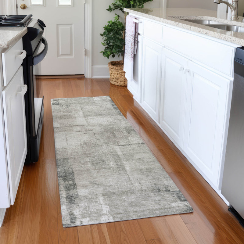Premium Machine Washable Varroville AMF1714 Geometric Rug, Runner 2'3" x 7'6"