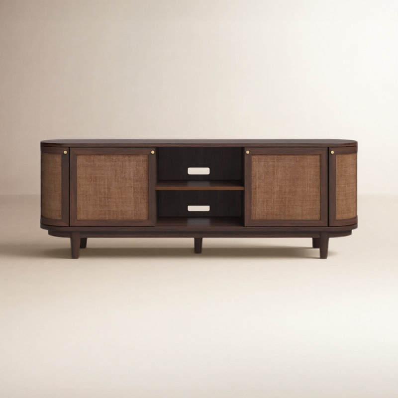 Salvatore Unfinished TV Stand for TVs up to 88", Brown