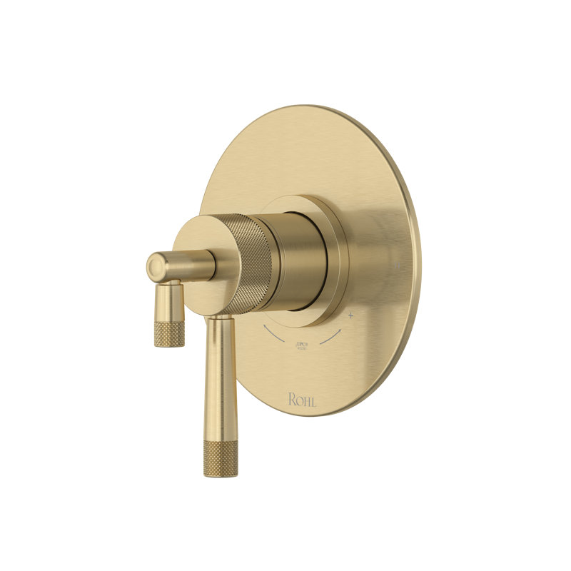 Amahle 1/2" Therm & Pressure Balance Trim With 2 Functions, Antique Gold